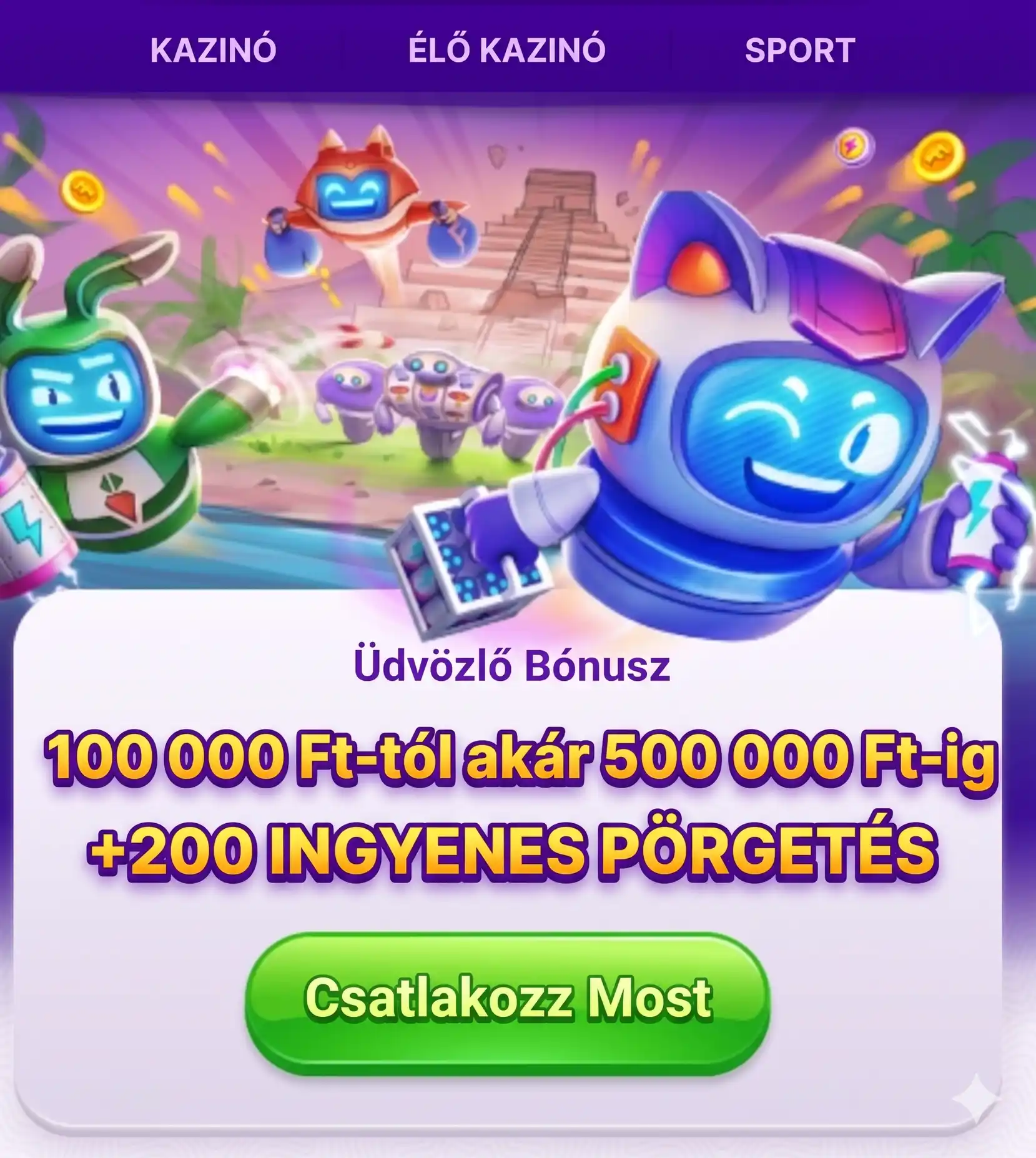 RoboCat gyors pénzkivétel folyamat